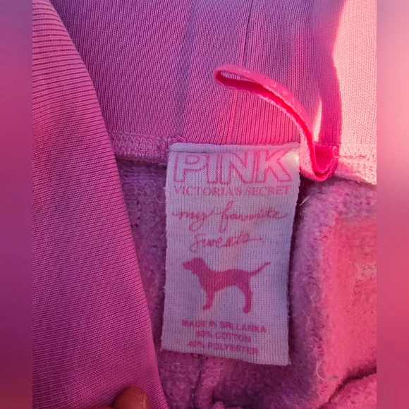 Y2K Victoria's Secret PINK Mcbling Bubblegum Pink Low Rise Jogger Sweatpants - Picture 3 of 9